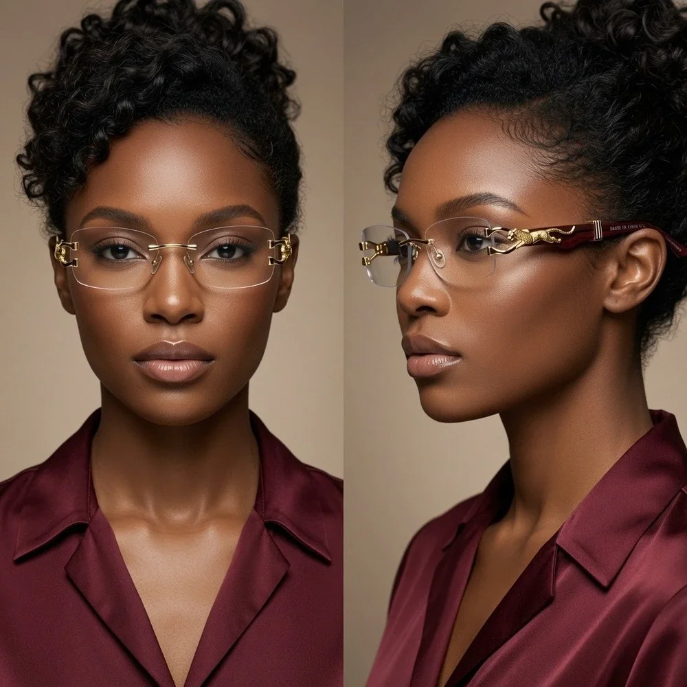 Fashionable Vintage Eyeglasses Boasting Sleek Design Women Shape Female Elegant
